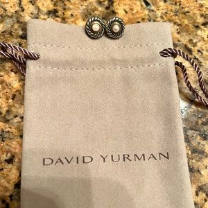 David Yurman earrings with pearl